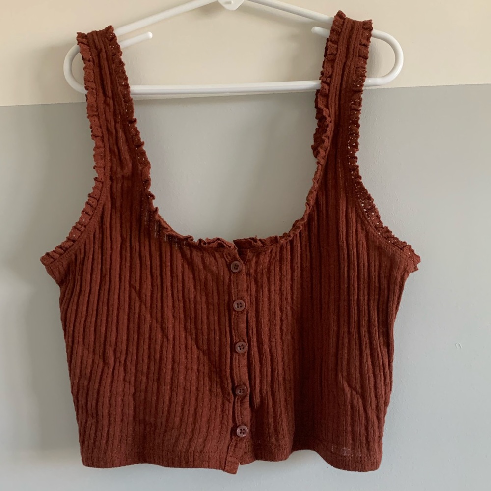 UO Rust Tank Too with Button Detailing